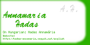 annamaria hadas business card