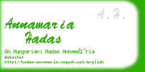 annamaria hadas business card